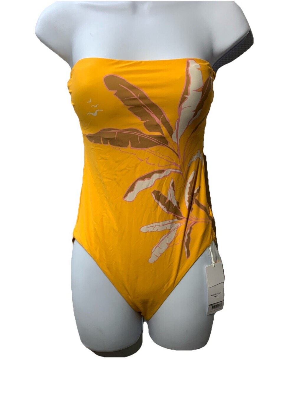 Sea Folly Australia Palm Paradise One Piece Sleeveless Yellow Rockmelon Size 6